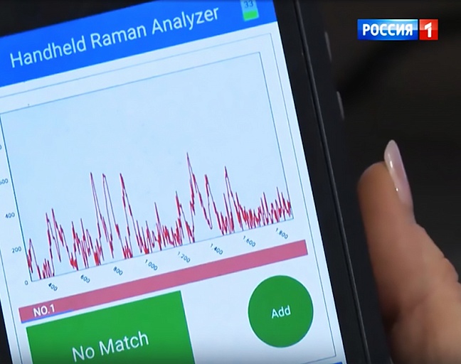 О нашем рамановском спектрометре Sintecon RAM6000 рассказали в сюжете передачи «Утро» на телеканале «РОССИЯ1».